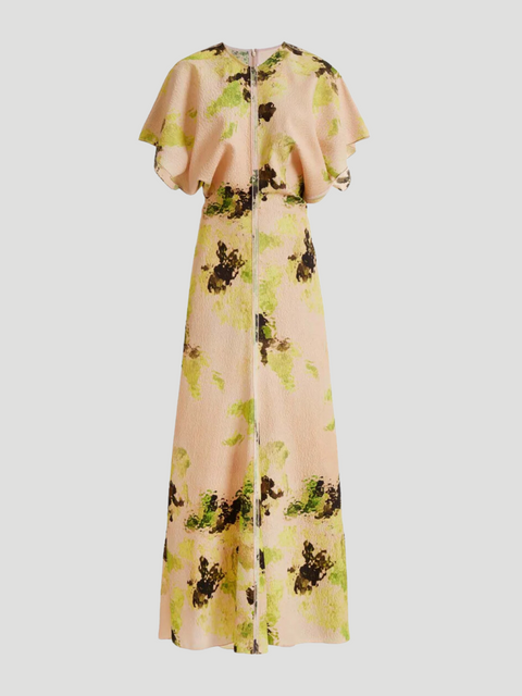 Floral Drape Shoulder Dress,Victoria Beckham,- Fivestory New York