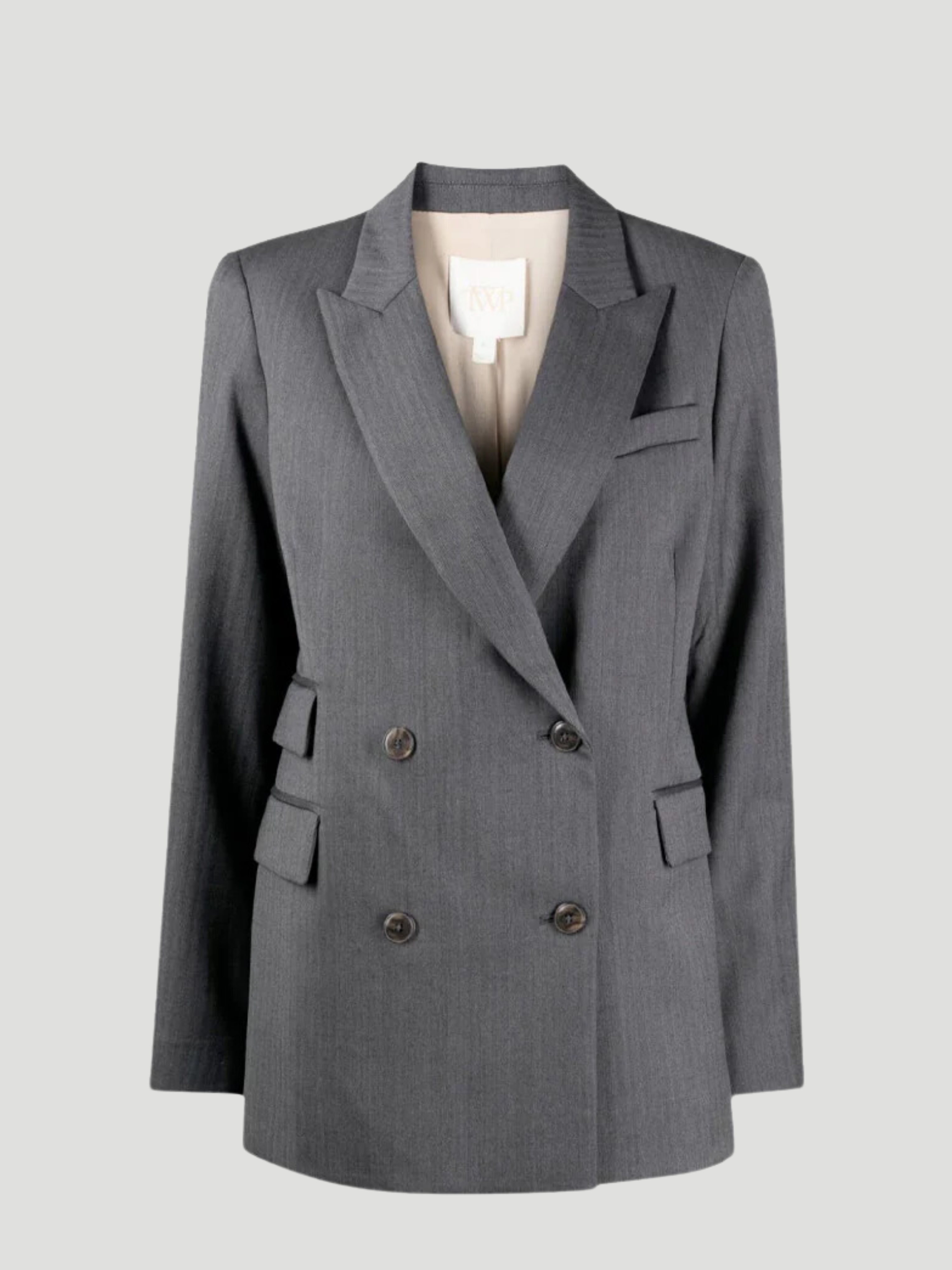 Oversized Men's Double-Breasted Gray Blazer,Twp,- Fivestory New York