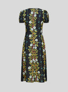 Black Floral Print Short Sleeve Midi Dress,ETRO,- Fivestory New York