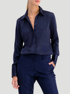 Navy Regina Shirt,DMN,- Fivestory New York