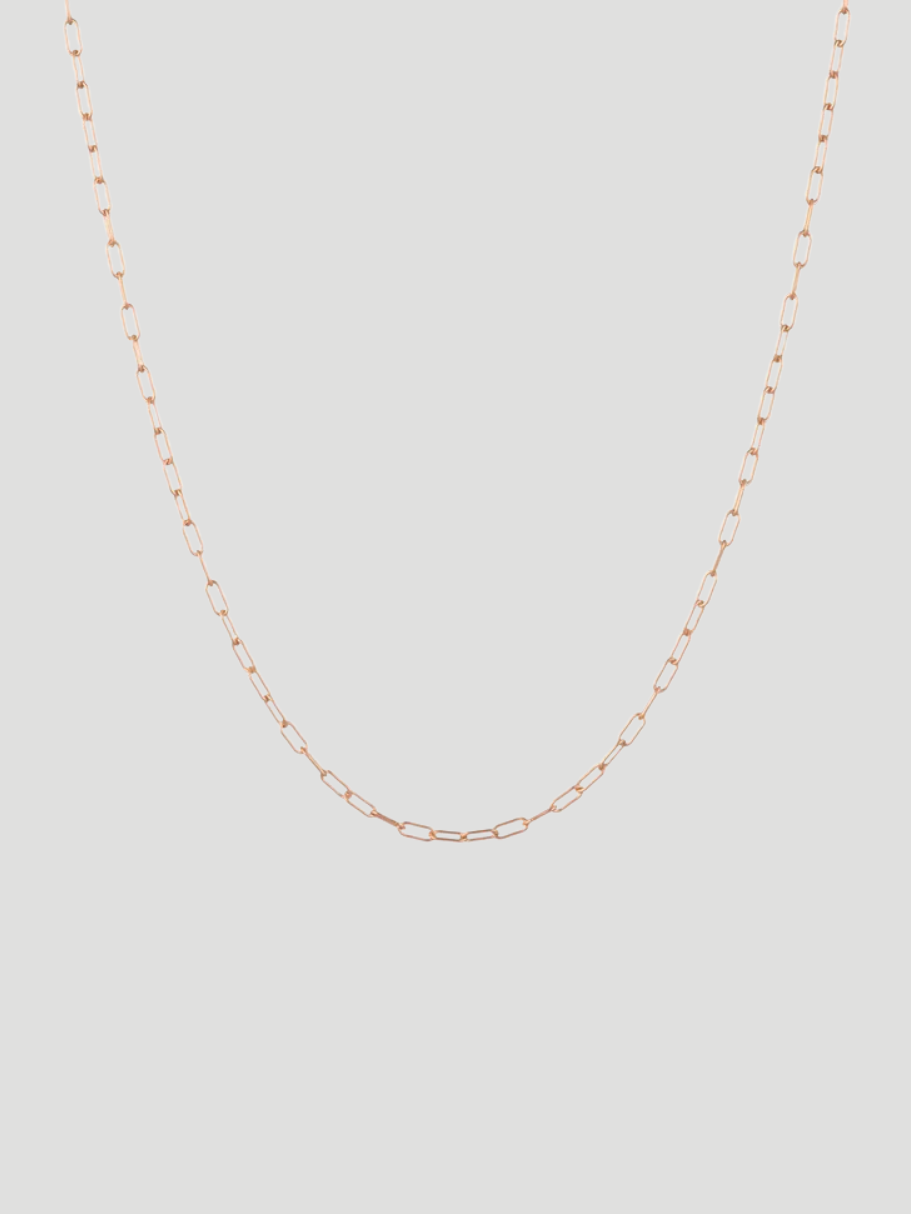 Rose Gold Rounded Paperlink Chain Necklace,Ali Grace Jewelry,- Fivestory New York