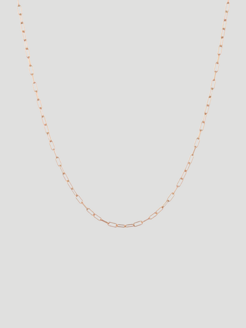 Rose Gold Rounded Paperlink Chain Necklace,Ali Grace Jewelry,- Fivestory New York