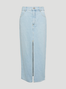 Vinea Denim Midi Skirt in Light Blue,Isabel Marant,- Fivestory New York