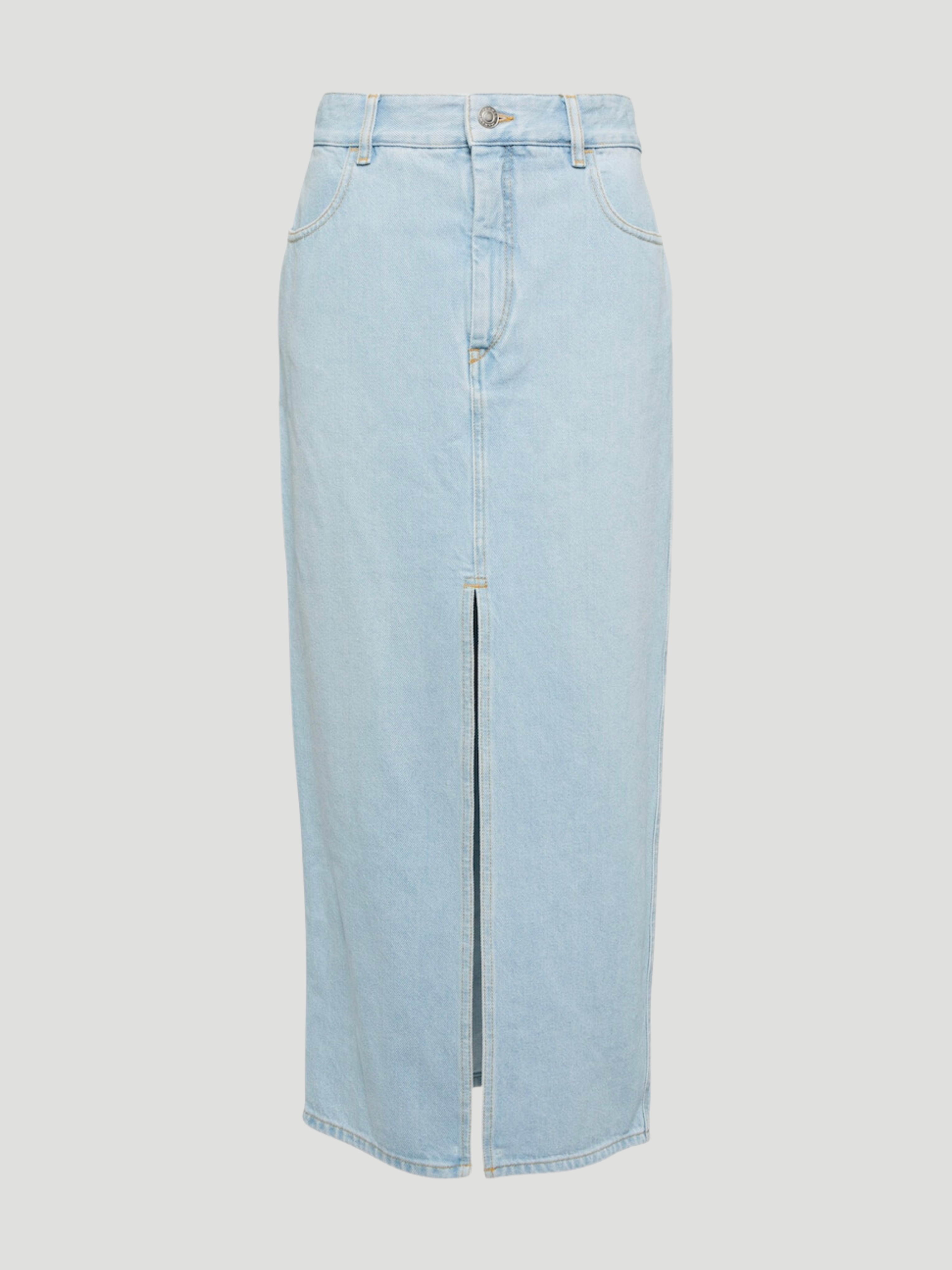 Vinea Denim Midi Skirt in Light Blue,Isabel Marant,- Fivestory New York