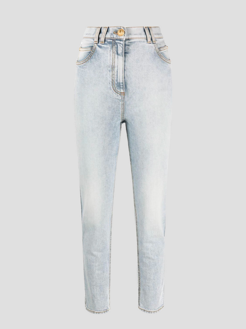 Vintage Slim Jeans in Light Blue,Balmain Usa Llc,- Fivestory New York