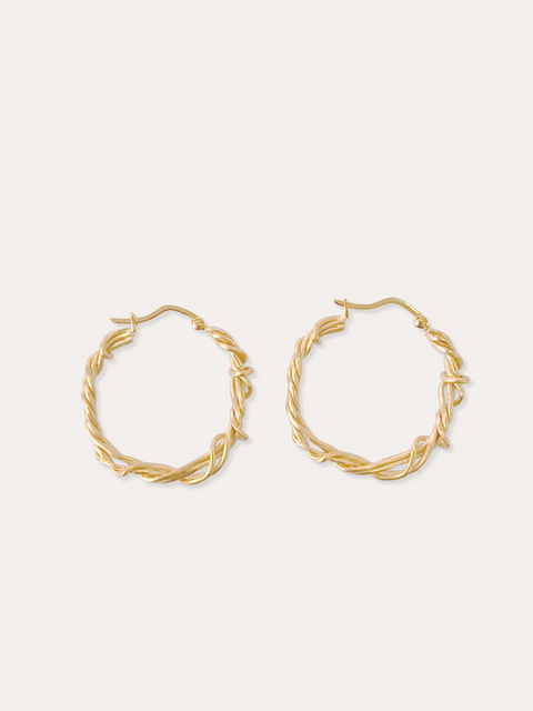 The Chance Encounter Gold Vermeil Wire Earrings,Completedworks,- Fivestory New York