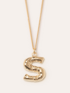 Gold Plated S Pendant with Chain,Completedworks,- Fivestory New York