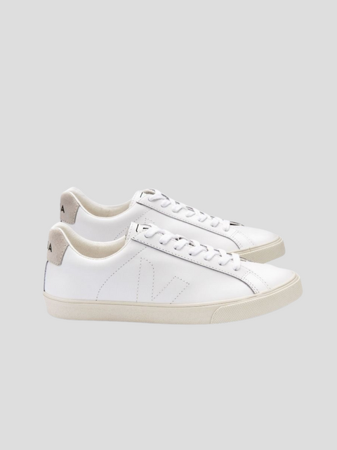 Esplar Laceup Sneakers in White Leather,Veja,- Fivestory New York