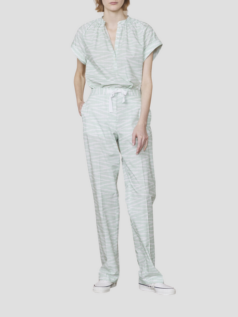 Magali Cotton Pants in Mint,Officine Generale,- Fivestory New York