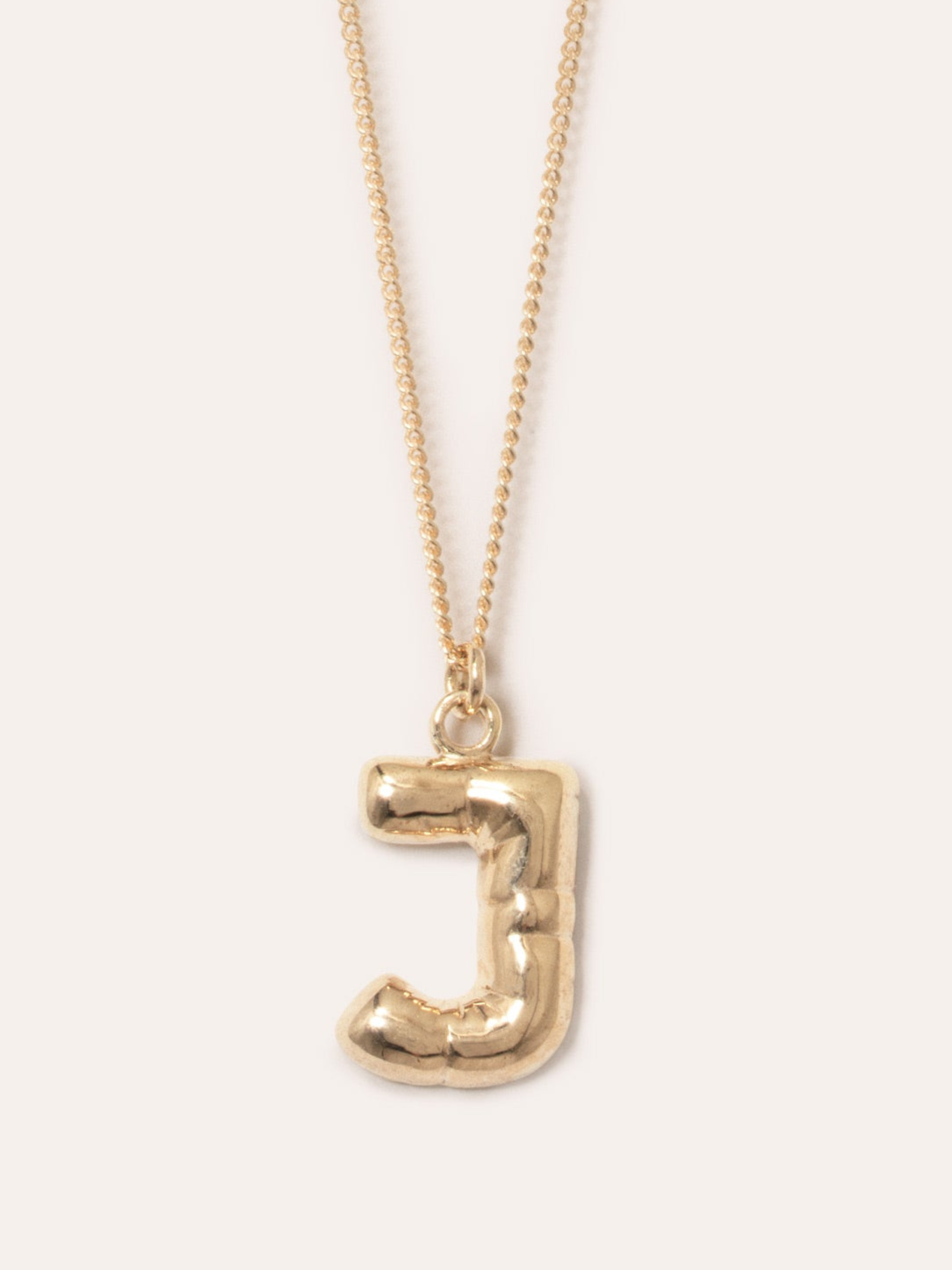 Gold Plated J Pendant with Chain,Completedworks,- Fivestory New York