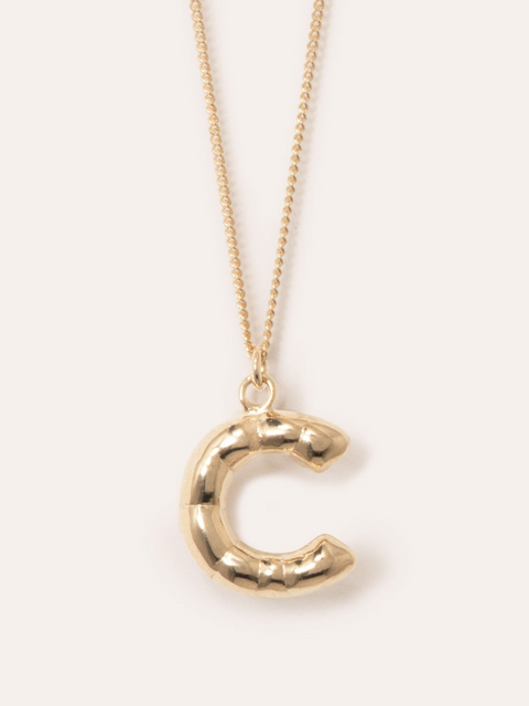 Gold Plated C Pendant with Chain,Completedworks,- Fivestory New York