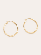 Furrowed Gold Vermeil Twisted Hoop Earrings,Completedworks,- Fivestory New York