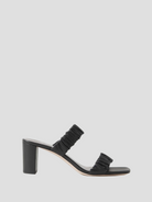 Frankie Ruched Sandal in Black,Staud,- Fivestory New York