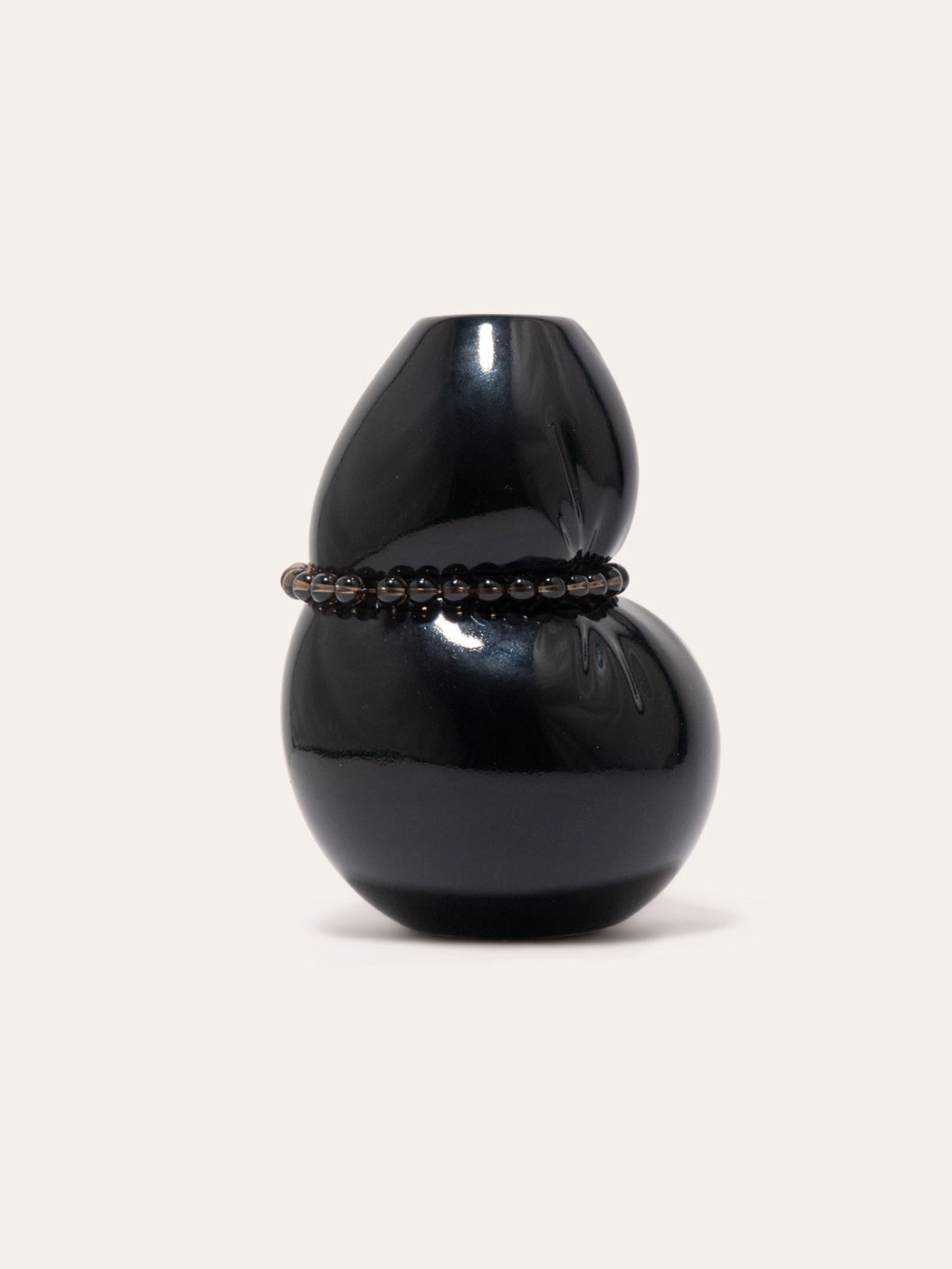 B31 Ceramic Vase with Pearls in Black,Completedworks,- Fivestory New York