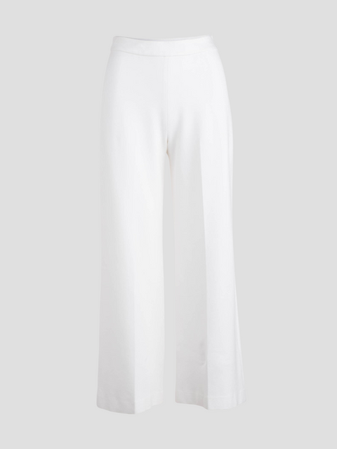 White Pull On Cropped Straight Pant,Rosetta Getty,- Fivestory New York