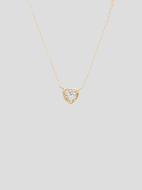 White Topaz Heart Choker Necklace,Katey Walker,- Fivestory New York