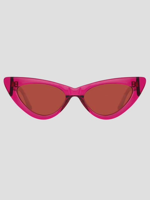 Pink Dora Maroon Cat Eye Acetate Sunglasses,Linda Farrow,- Fivestory New York