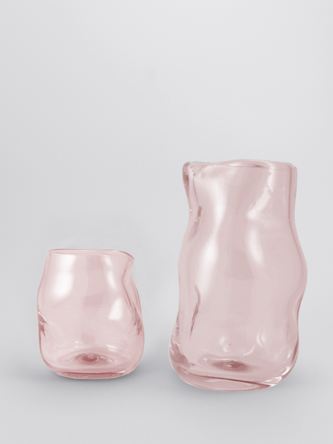 Onda Carafe and Drinking Glass Set in Red,Nathalie Schreckenberg,- Fivestory New York