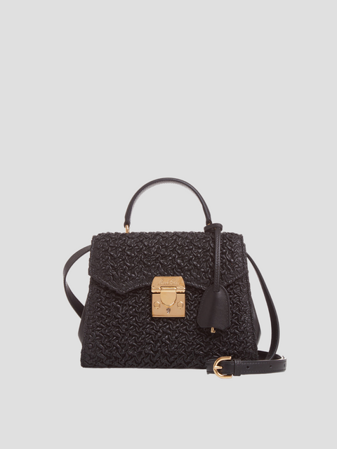 Madeline 21 Curly Leather Top Handle Bag,Mark Cross,- Fivestory New York