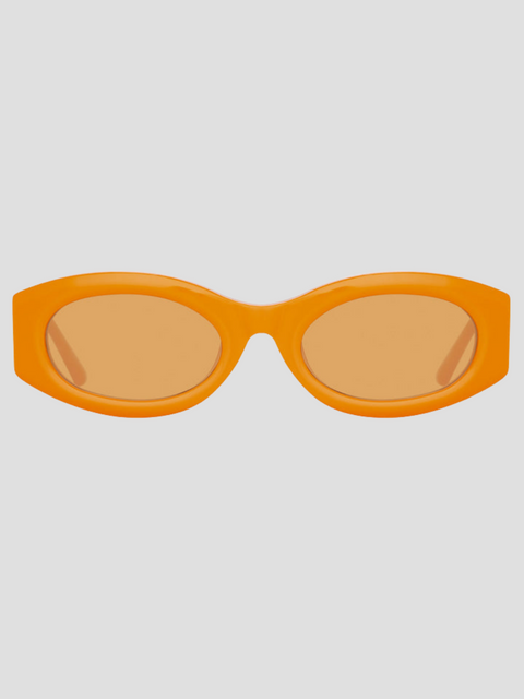 Berta Orange Acetate Sunglasses,Linda Farrow,- Fivestory New York