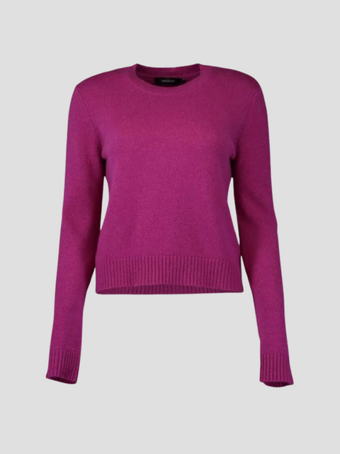Mable Crewneck Cashmere Sweater in Mulberry,Lisa Yang,- Fivestory New York