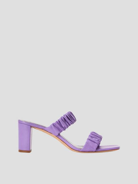 Frankie Ruched Sandal in Lilac,Staud,- Fivestory New York