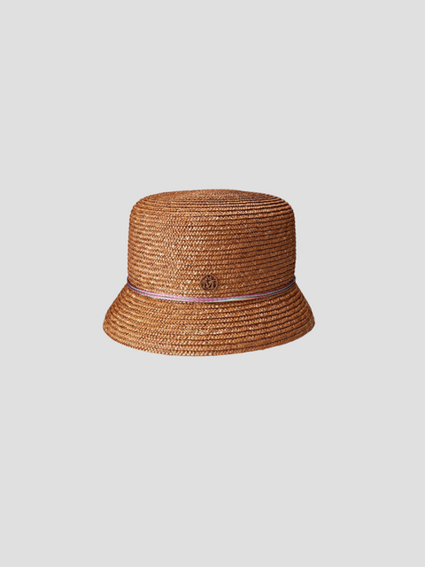 Mini New Kendall Camel Straw Hat,Maison Michel,- Fivestory New York