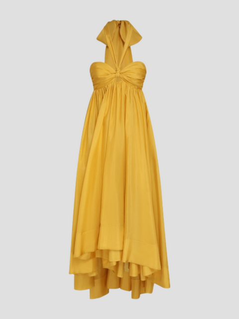 Devi Halter Max Dress in Yellow,Zimmermann,- Fivestory New York