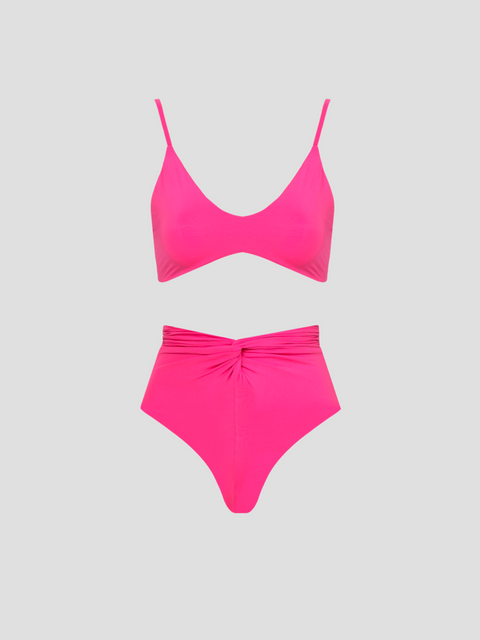 Cuore Scoop Neck High Waisted Two Piece Swimsuit,Maygel Coronel,- Fivestory New York