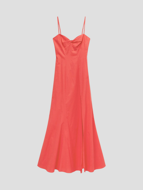 Nataly Maxi Slip Dress in Red,Staud,- Fivestory New York