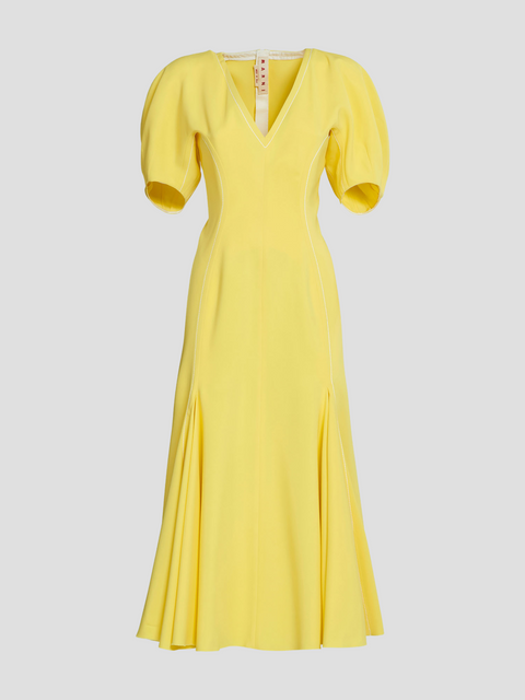 Short Sleeve Kimono Flared Dress in Yellow,Marni,- Fivestory New York