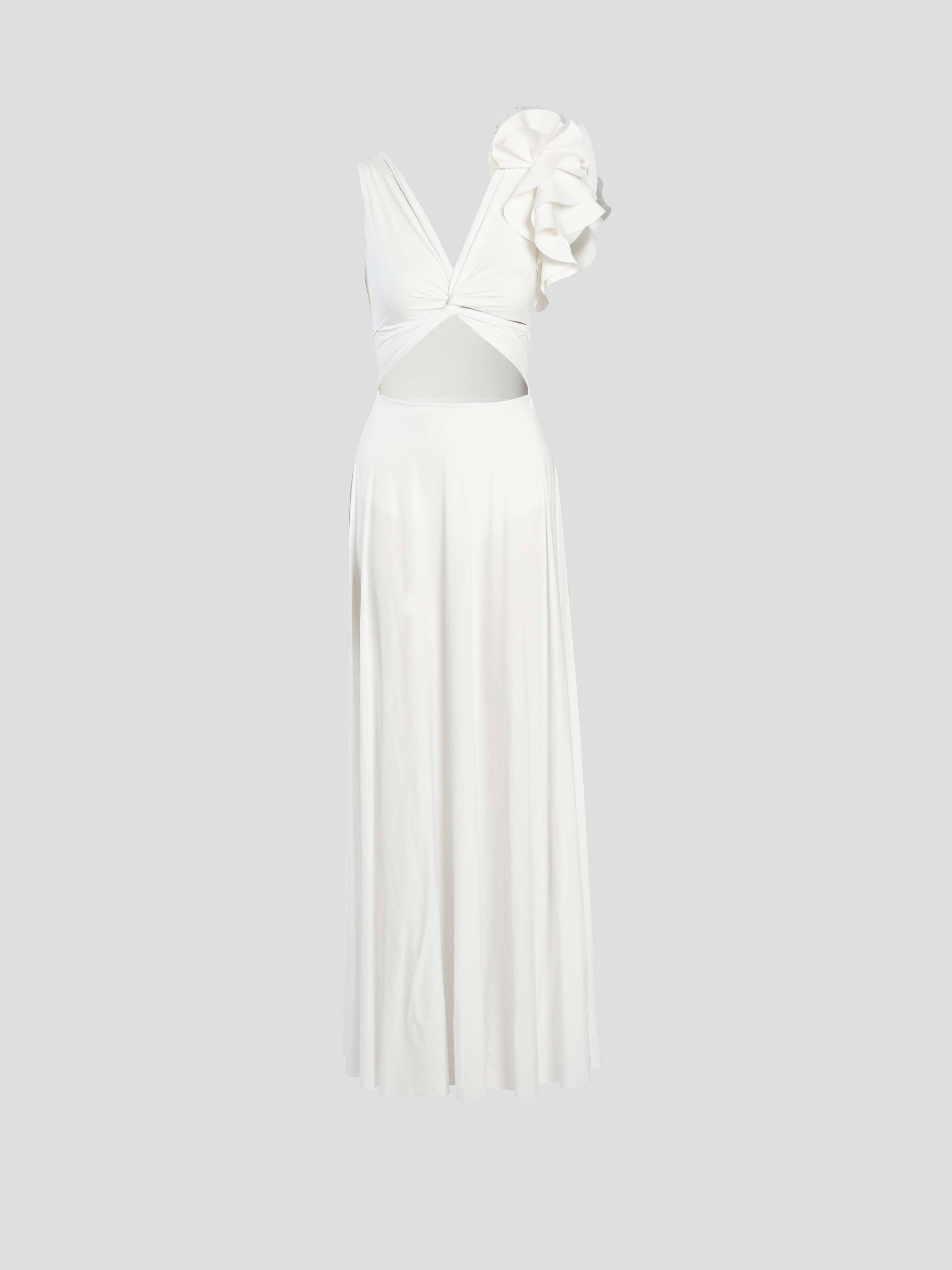 Blanca Off White Reversible Maxi Dress,Maygel Coronel,- Fivestory New York