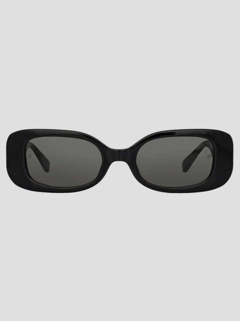 Lola Black Rectangular Sunglasses,Linda Farrow,- Fivestory New York