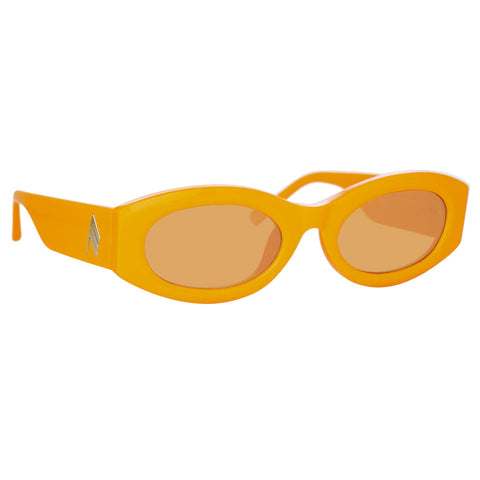 Berta Orange Acetate Sunglasses,Linda Farrow,- Fivestory New York