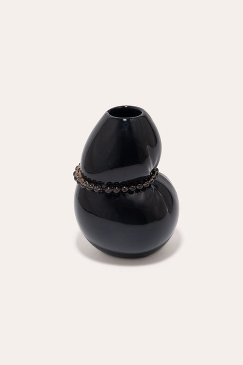 B31 Ceramic Vase with Pearls in Black,Completedworks,- Fivestory New York