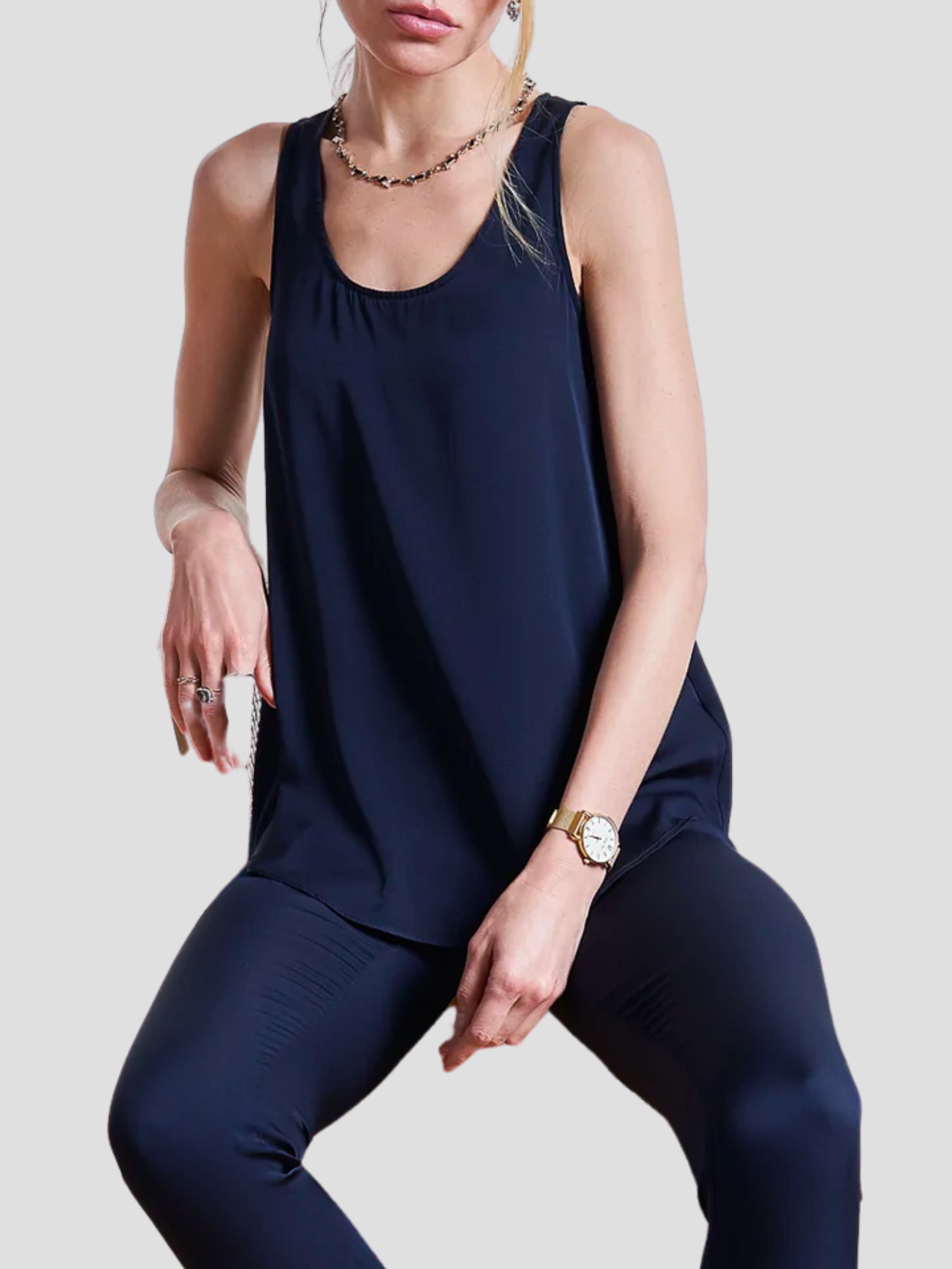 Tivoli Silk-Satin Tank Top,Nouvelle,- Fivestory New York