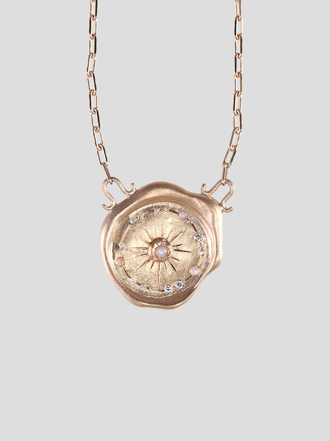 Celestial Sun Dial Necklace,Sirciam Jewelry,- Fivestory New York