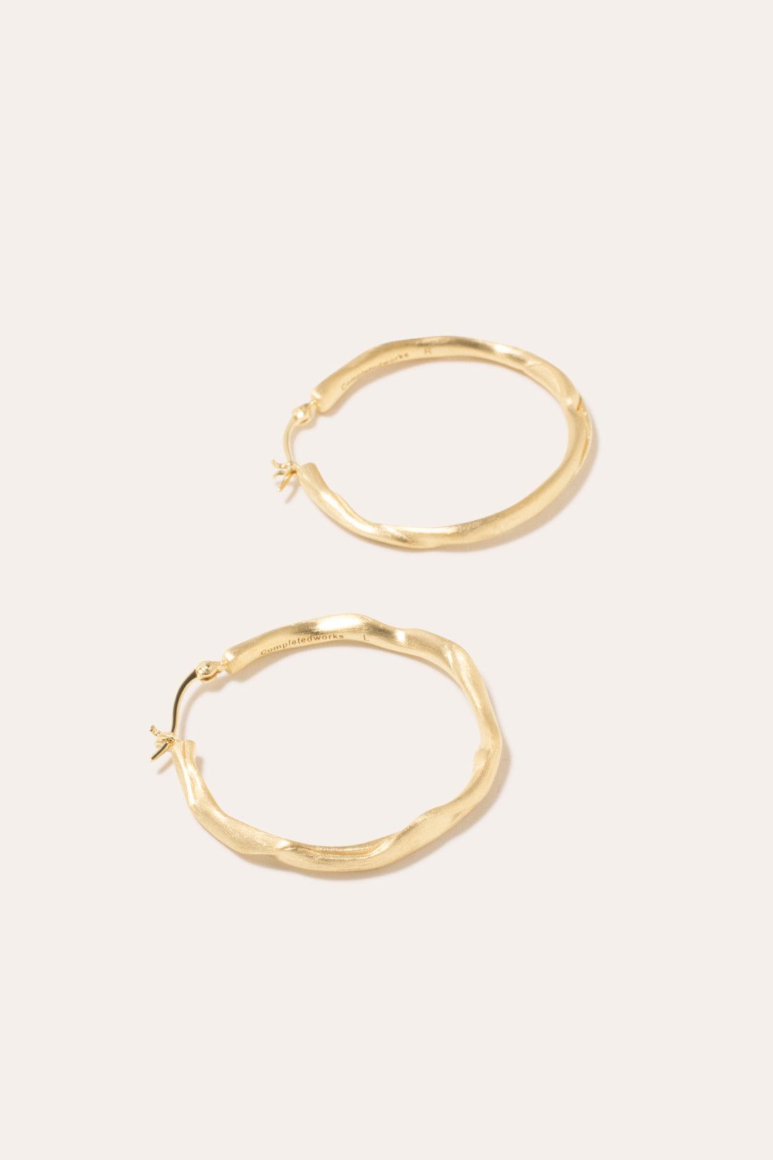 Furrowed Gold Vermeil Twisted Hoop Earrings,Completedworks,- Fivestory New York
