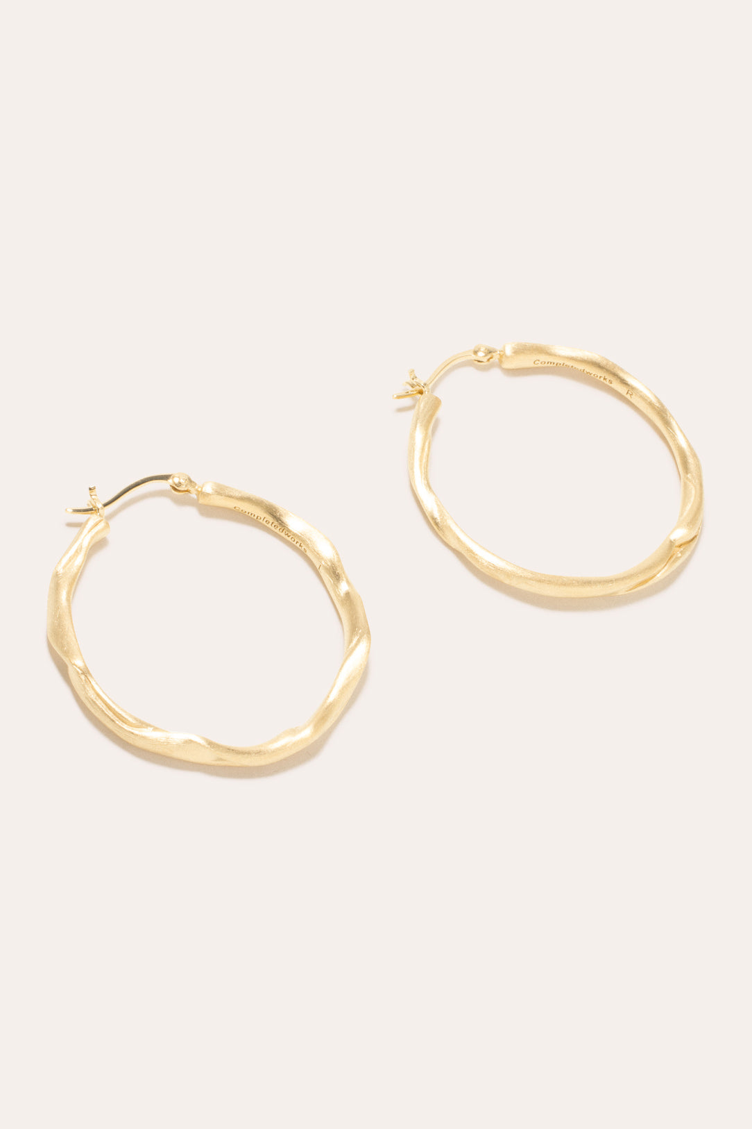Furrowed Gold Vermeil Twisted Hoop Earrings,Completedworks,- Fivestory New York