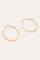 Furrowed Gold Vermeil Twisted Hoop Earrings,Completedworks,- Fivestory New York