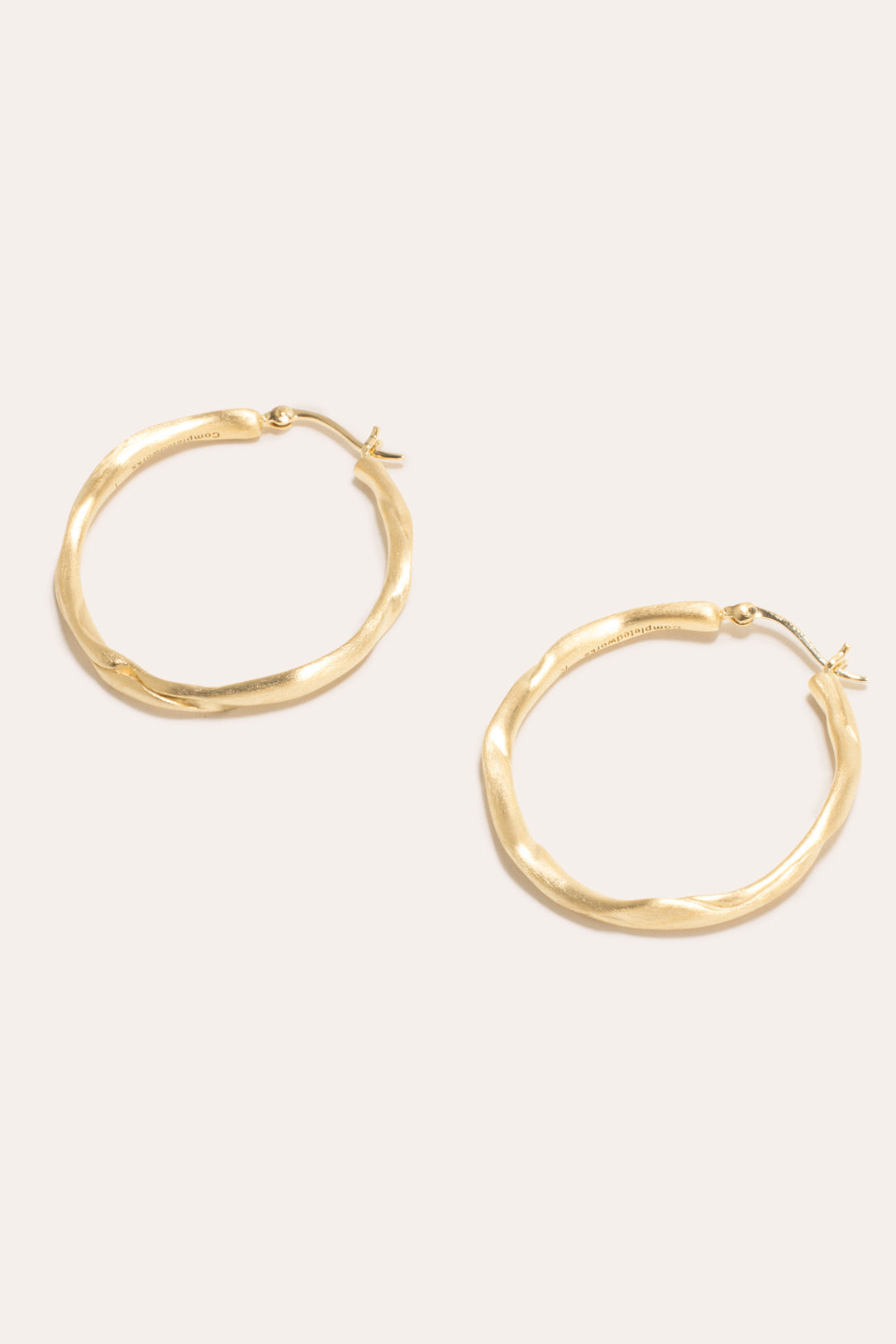 Furrowed Gold Vermeil Twisted Hoop Earrings,Completedworks,- Fivestory New York