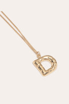 Gold Plated D Pendant with Chain,Completedworks,- Fivestory New York