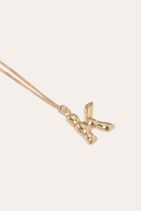 Gold Plated K Pendant with Chain,Completedworks,- Fivestory New York