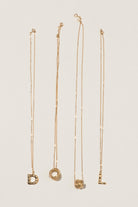 Gold Plated D Pendant with Chain,Completedworks,- Fivestory New York
