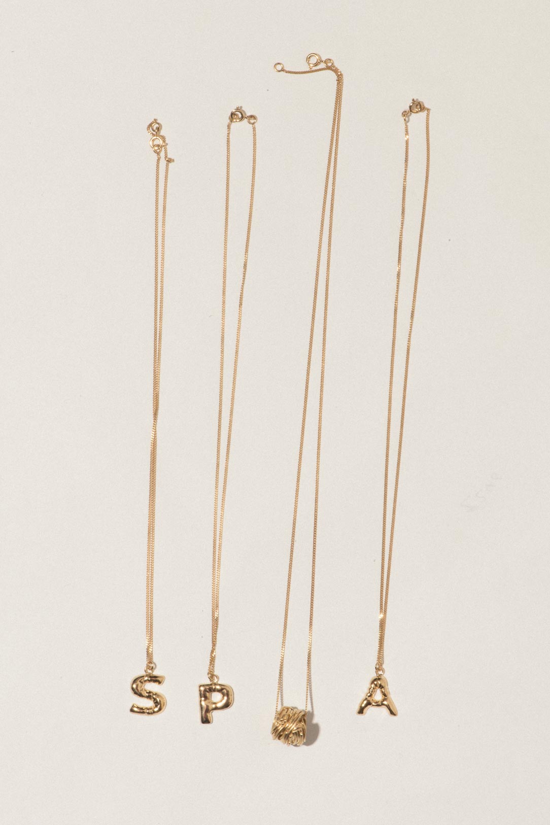 Gold Plated S Pendant with Chain,Completedworks,- Fivestory New York