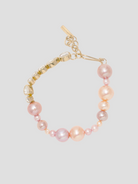 Float Pink Pearl and Zirconia Gold Vermeil Bracelet,Completedworks,- Fivestory New York