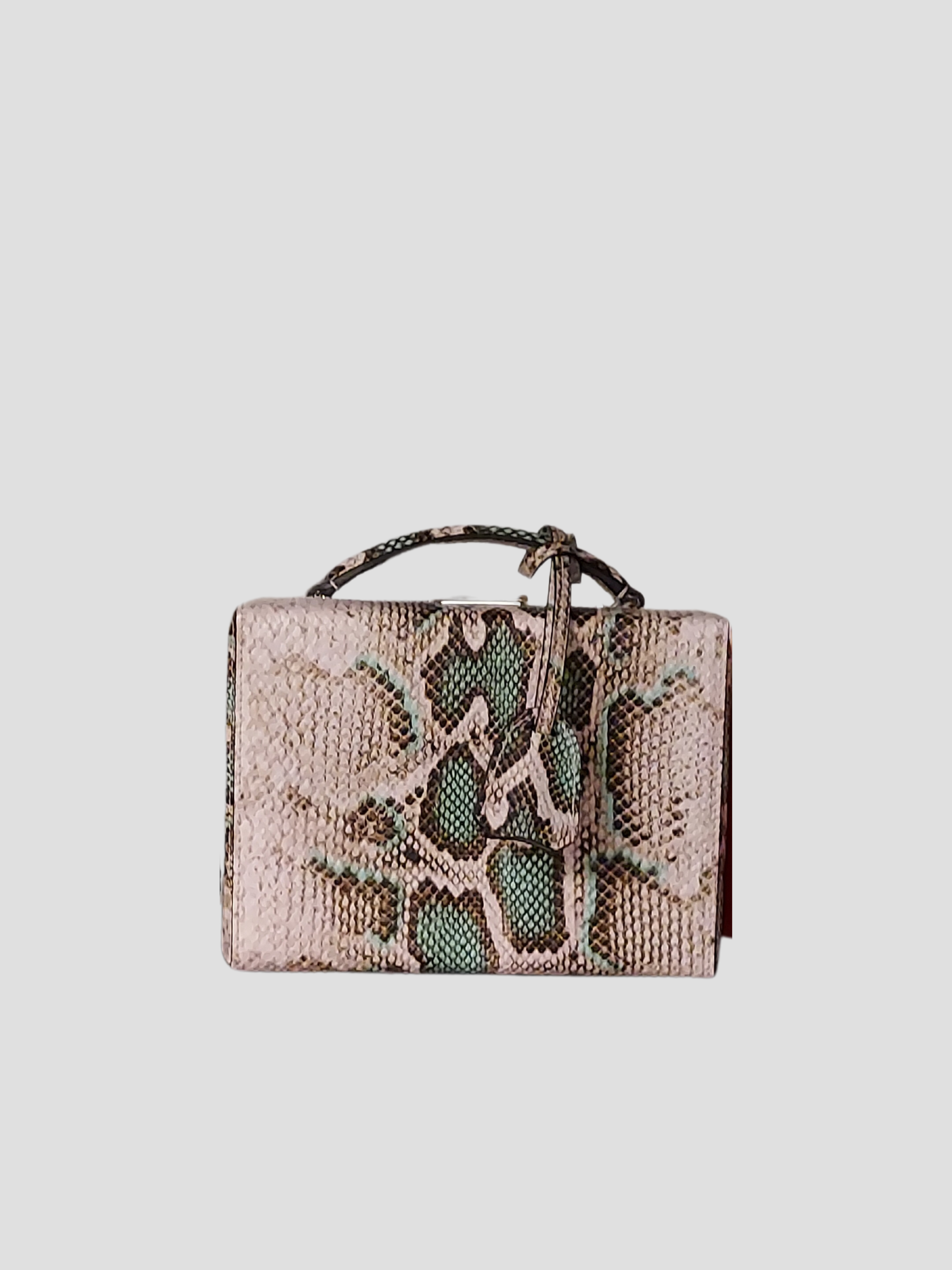 Mark Cross Grace Box Bag Python Small