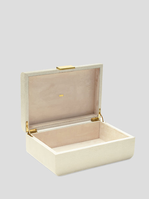 Large Modern Shagreen Jewelry Box,Aerin,- Fivestory New York