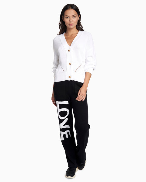 Black Sweater Double Knit Jackquard Pant with Love,Yesand,- Fivestory New York