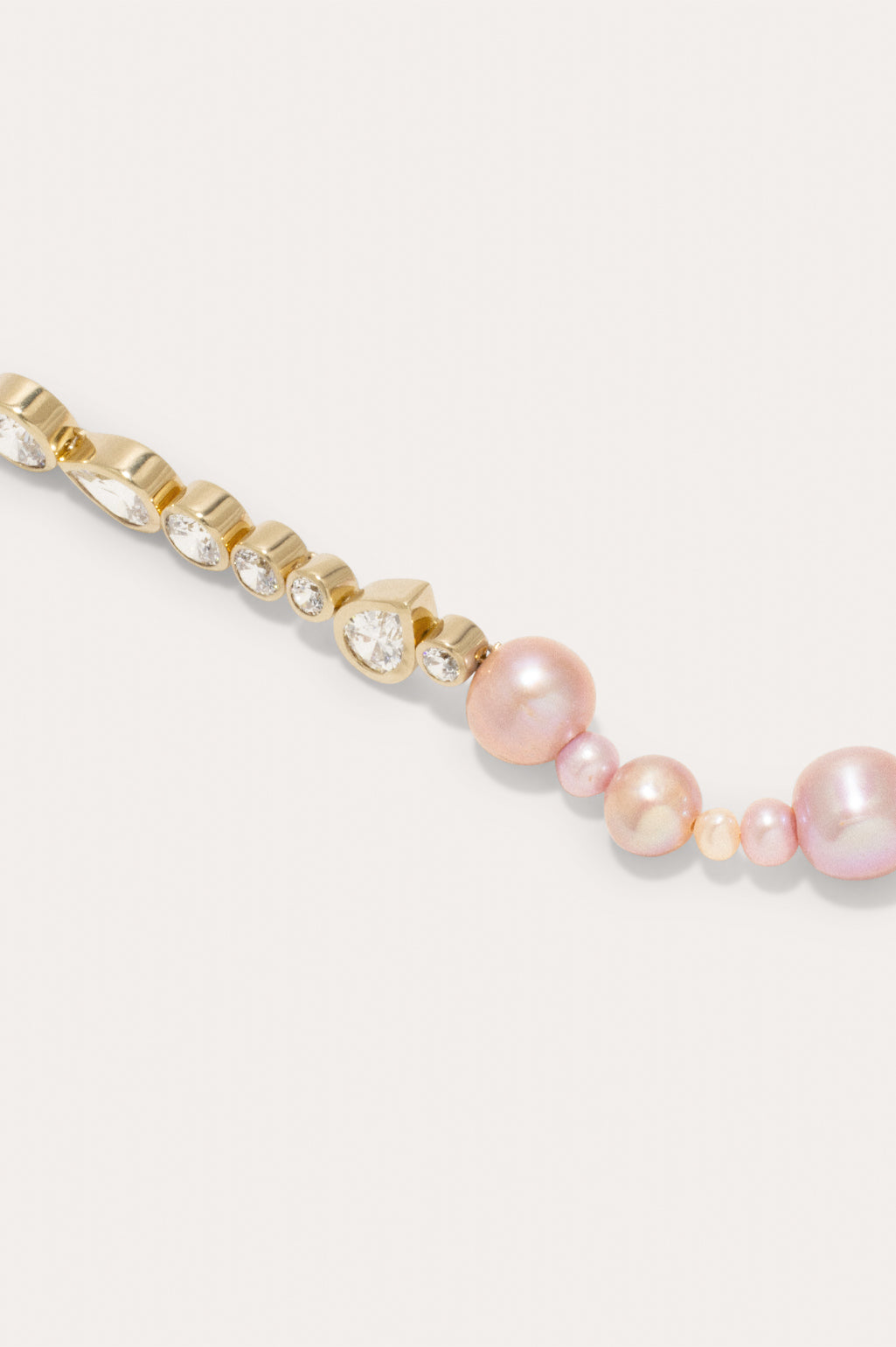 Float Pink Pearl and Zirconia Gold Vermeil Bracelet,Completedworks,- Fivestory New York